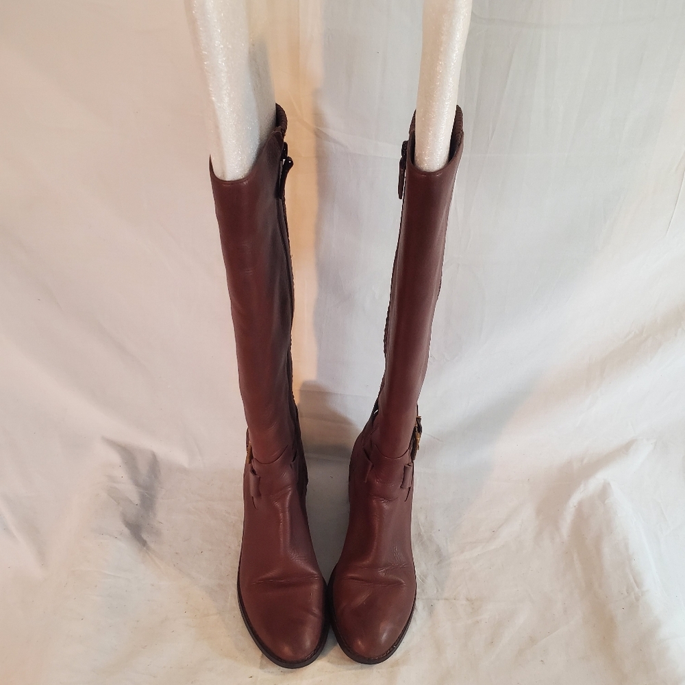 COLE HAAN Women’s Size 7.5  Brown Newburg Newcastle Waterproof Boot Leather - Picture 3 of 8